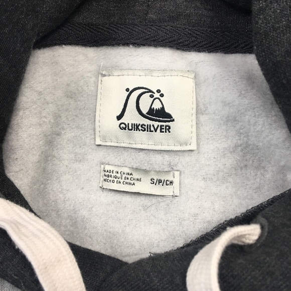 Quiksilver Grey Hoodie S C4605 - Picture 3 of 8